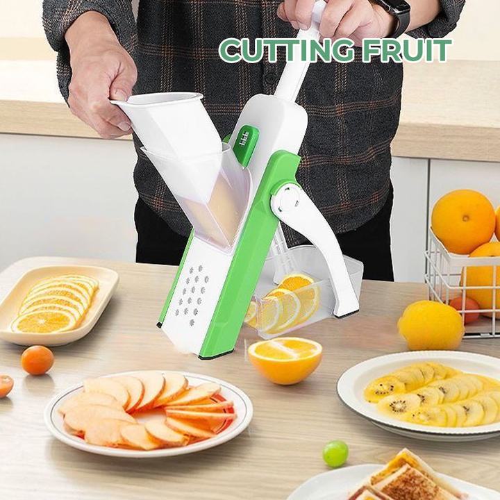 Adjustable Safe Vegetable Slicer in use