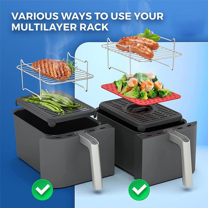 Air Fryer Rack Set in use