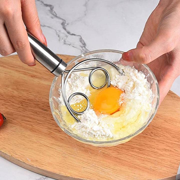 Danish Dough Whisk in use