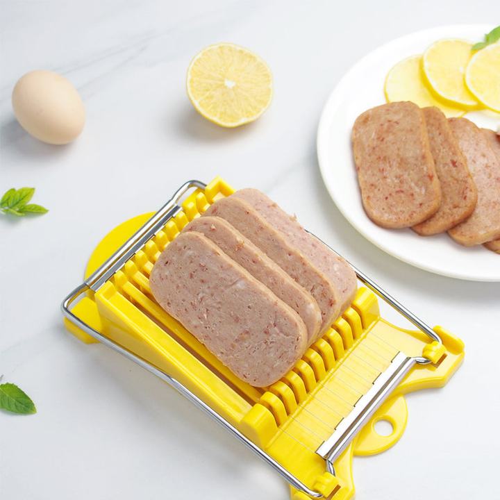 Egg & Luncheon Meat Slicer in use