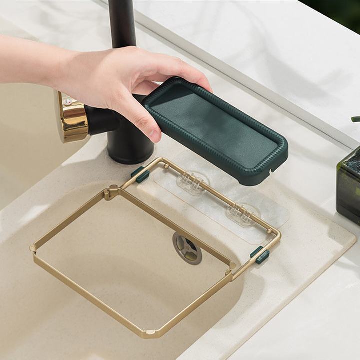 Sink Strainer Basket Rack in use