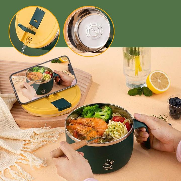 Stainless Steel Noodle Bowl in use