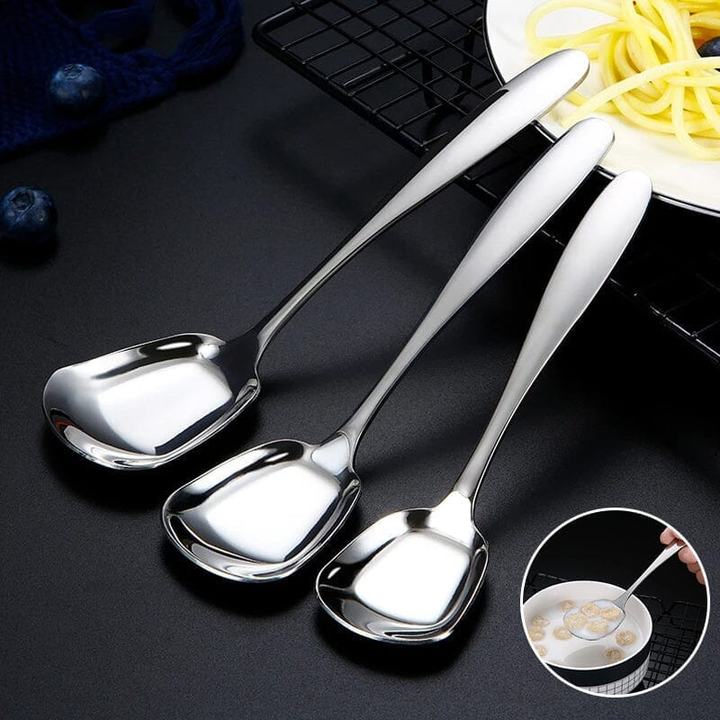 Wide-Mouth Steel Spoons in use